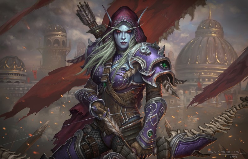 Sylvanas Windrunner, video game art, video games, Eric Braddock, World of Warcraft, fantasy girl
