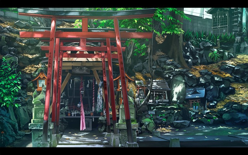 artwork, digital art, landscape, Japan