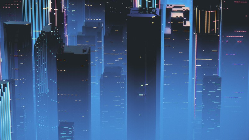 artwork, New Retro Wave, cityscape