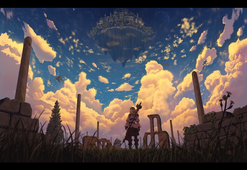 digital art, artwork, apocalyptic, sky, landscape