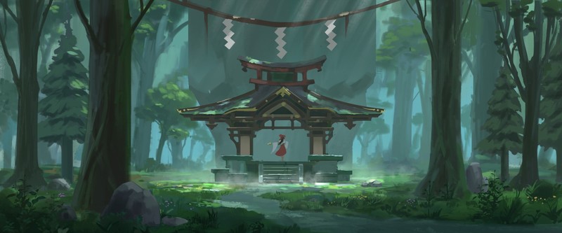 anime, anime girls, trees, forest, fantasy art