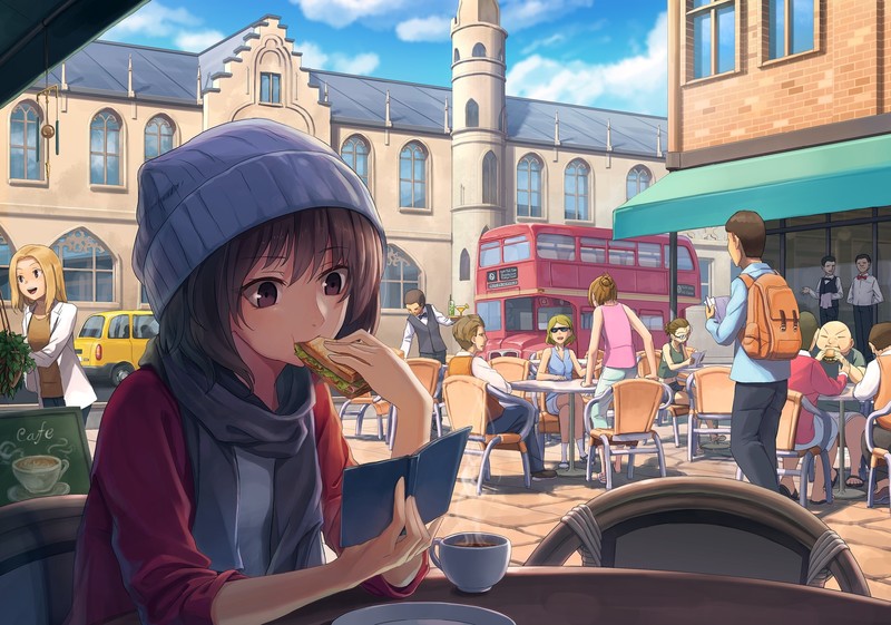 anime, anime girls, anime girls eating