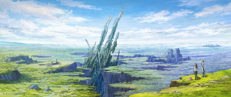 anime, anime girls, landscape, sky, 2018 (Year)