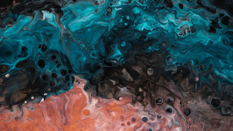 stains, liquid, colorful, mixing, paint, 4k