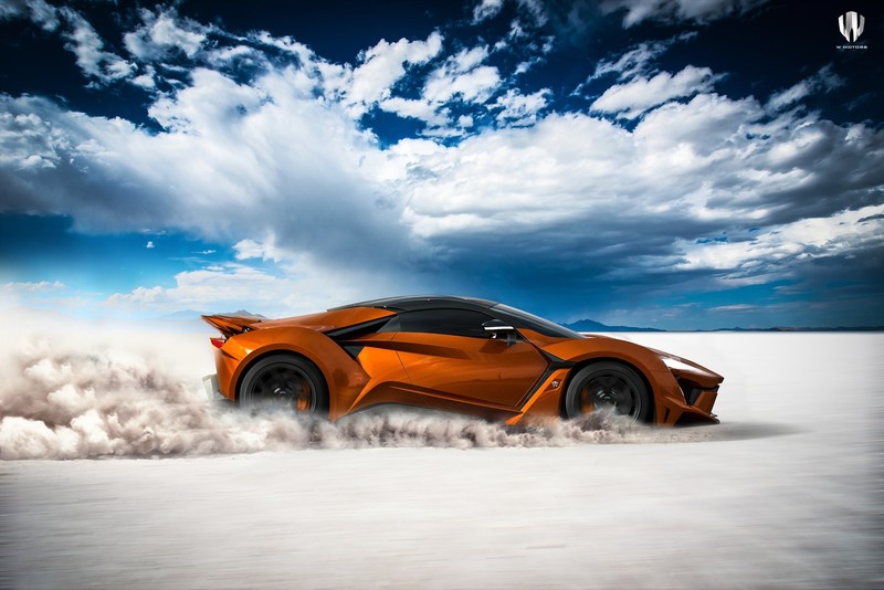 Benoit Fraylon, car, vehicle, sky, desert, clouds, Fenyr Supersport