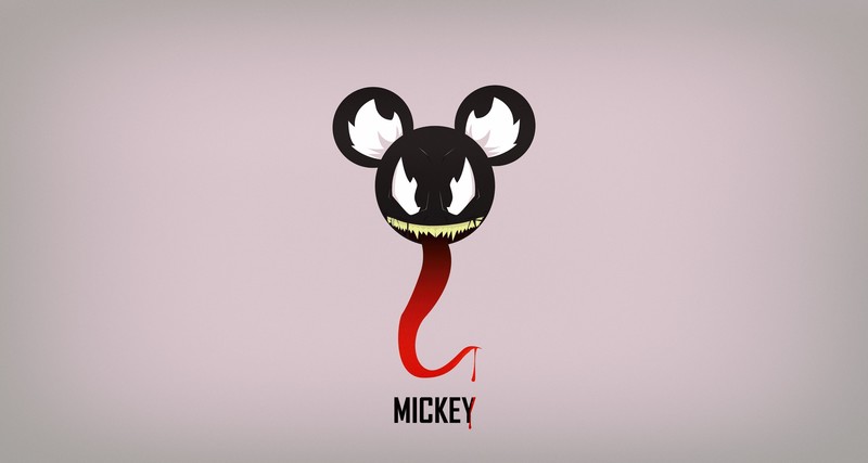 Mickey Mouse, minimalism, Venom, artwork, Spider-Man