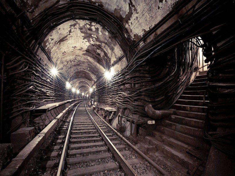 Scp, subway, tunnel, lights, abandoned