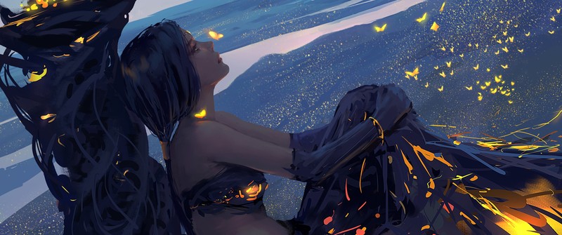 anime girls, WLOP, Ling Feng