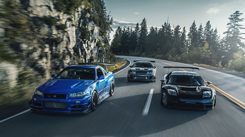 car, Honda NSX, Nissan GTR R34, Toyota Supra MK4