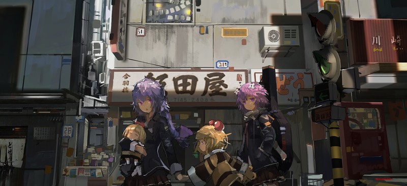 anime girls, artwork, digital art, novelance