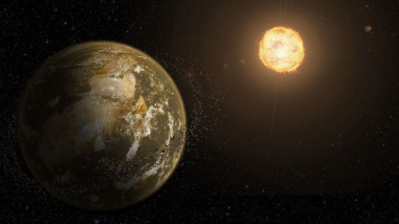 planet, asteroids, stars, space, outer space, 4k