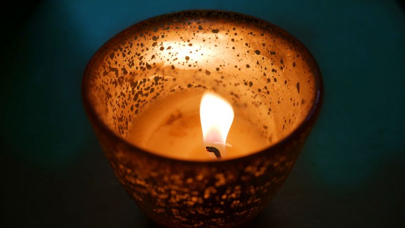 candle, fire, wick, burn, light, 4k