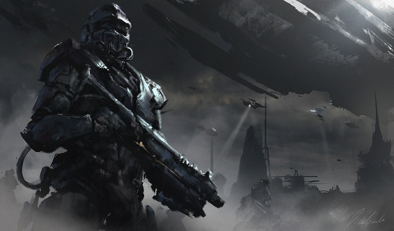 Darek Zabrocki, dark, artwork, science fiction