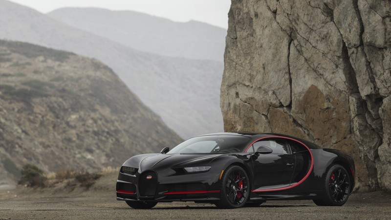 car, Bugatti Chiron, vehicle, Bugatti, black cars