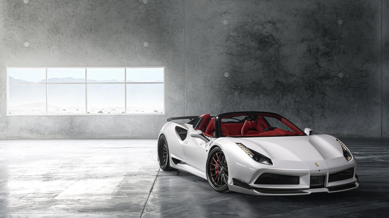 car, Ferrari, Ferrari 488, white cars