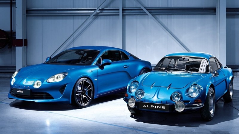 car, blue cars, vehicle, Renault Alpine