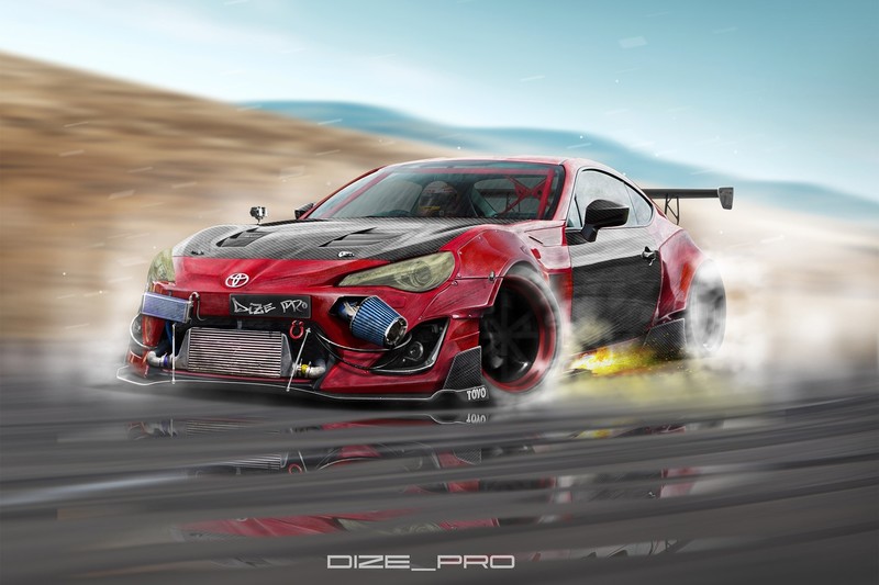 car, vehicle, Dmitry Strukov, Toyota, Toyota GT-86, front angle view, Toyota 86, Toyobaru