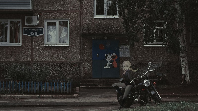 anime, city, 2D