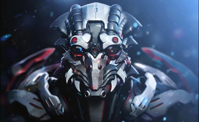 digital art, robot, futuristic, science fiction