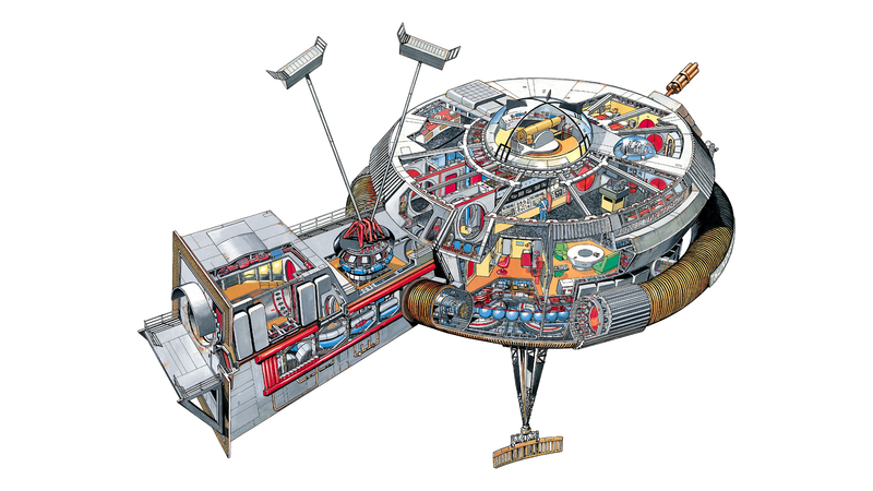 thunderbirds, tv series, drawing, Cross Section