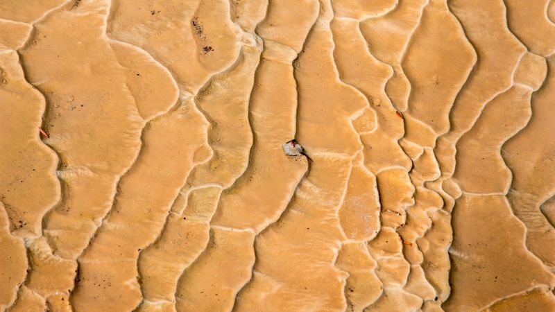 sand, traces, drought, texture, 4k