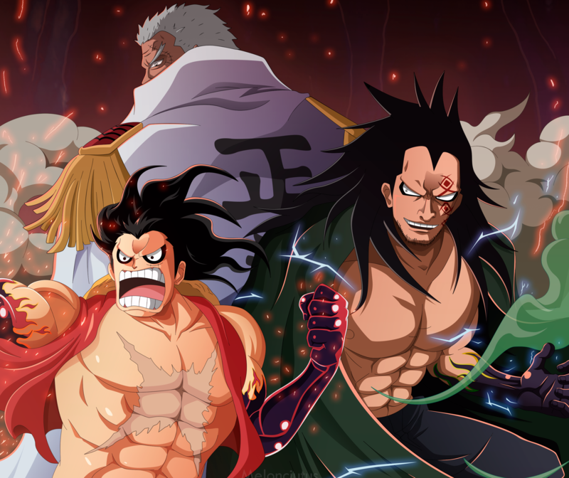 One Piece, Monkey D. Luffy, Monkey D. Garp, artwork