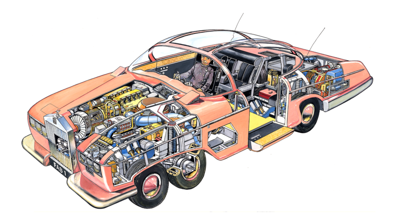 thunderbirds, tv series, drawing, Cross Section