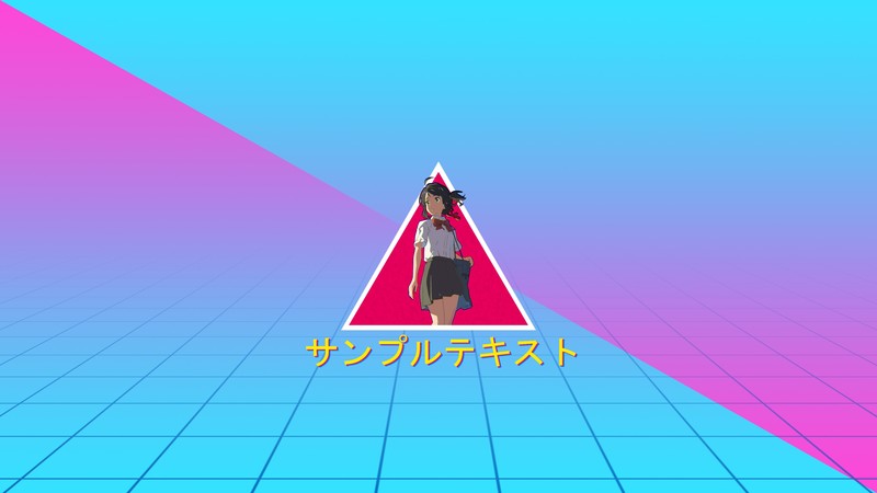 vaporwave, Your Name, anime girls, Makoto Shinkai, Kimi no Na Wa, cyan