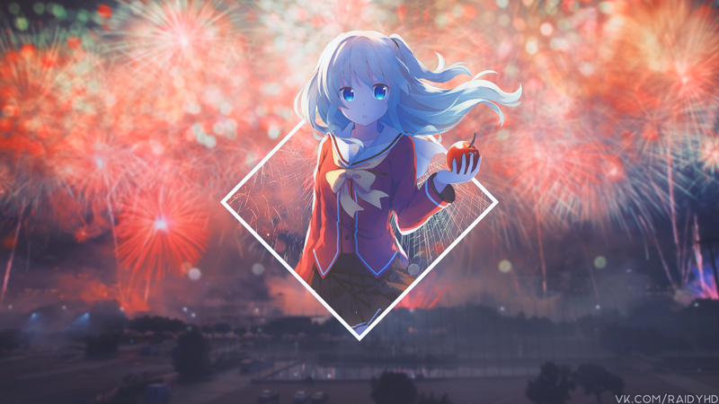 anime, anime girls, picture-in-picture, Charlotte (anime)