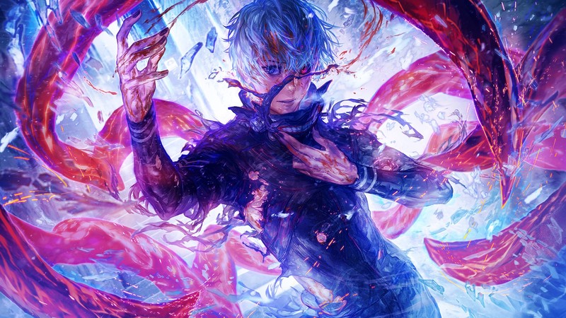anime boys, anime, artwork, Tokyo Ghoul, Kaneki Ken, digital art, Tokyo Ghoul:re, DubstepGutter
