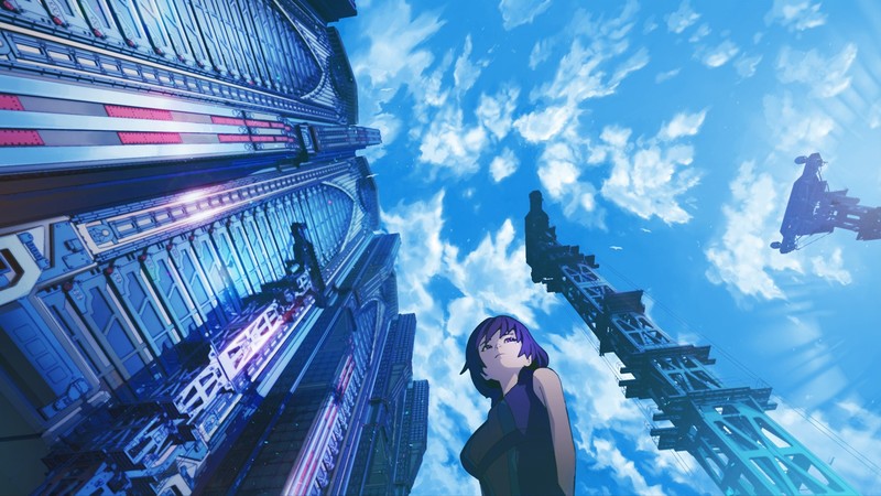 digital art, artwork, anime girls, cityscape, sky, city, urban, skyscraper, street
