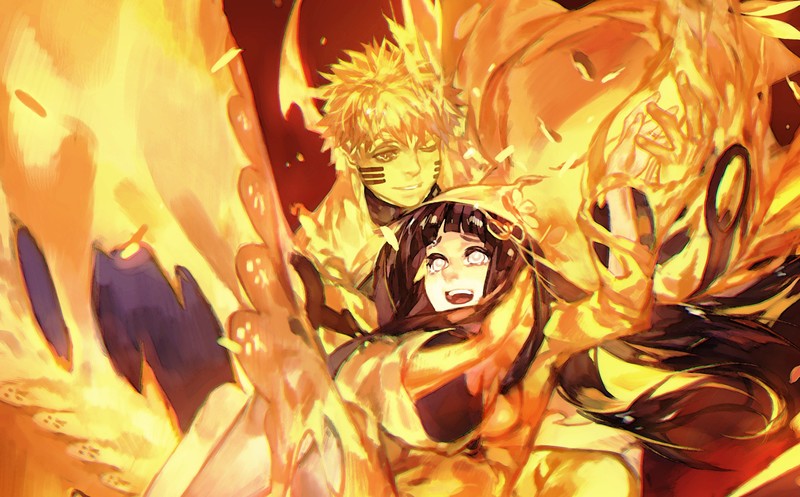 anime girls, artwork, digital art, Uzumaki Naruto, Naruto (anime), Hyuuga Hinata