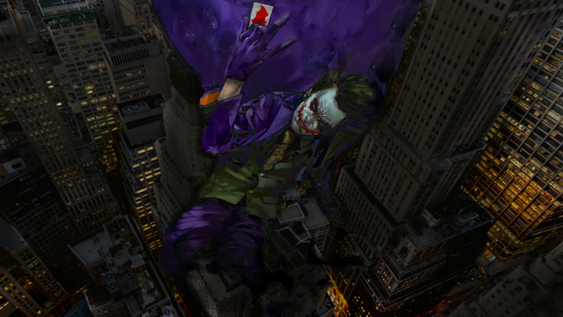 digital art, artwork, Batman, Dark Knight Trilogy, comics, night, city, urban, cityscape, flying, movies, Joker, The Dark Knight