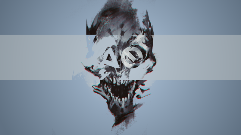 digital art, artwork, skull, minimalism