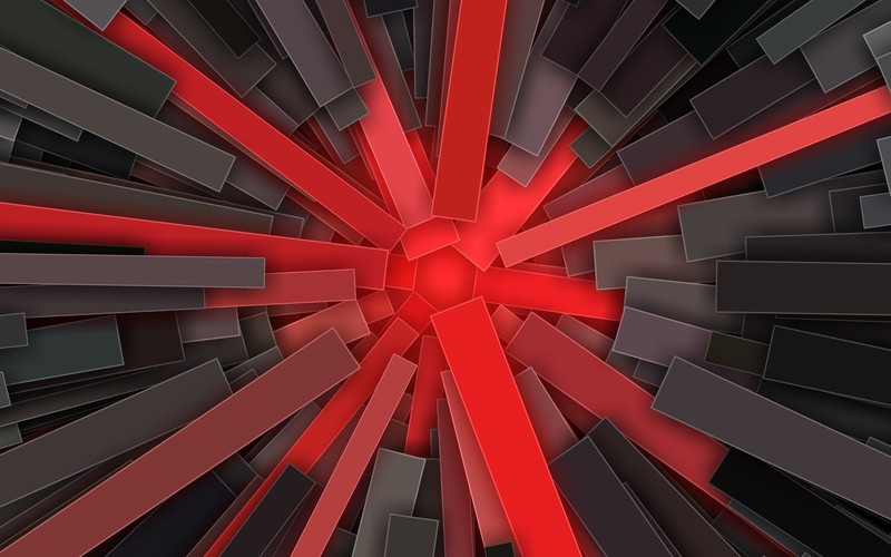abstract, digital art, red, geometry