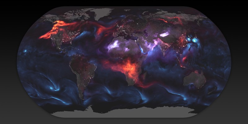 NASA, world map, atmosphere, Earth, sea