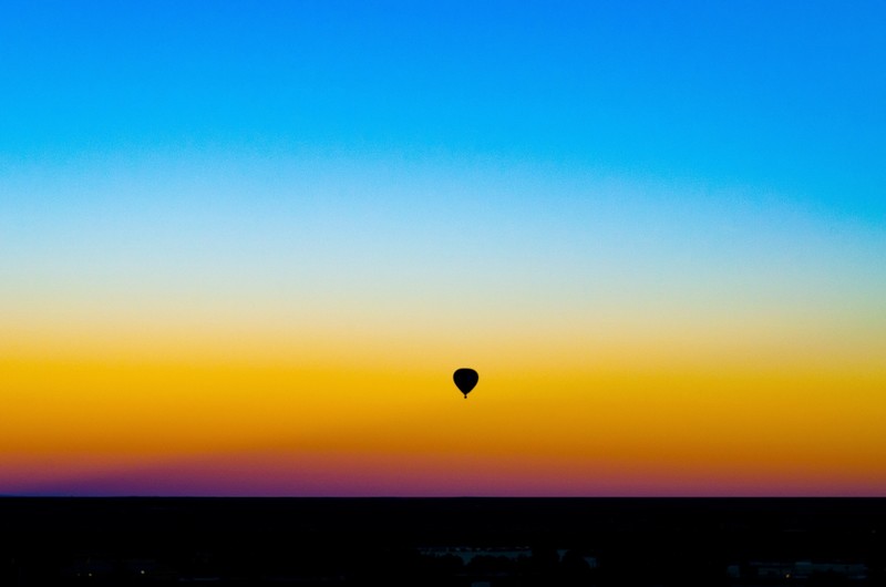 landscape, sunset, alone, sunlight, sky, blue, orange, horizon, far view