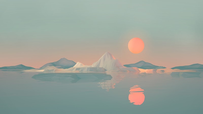 digital art, Mark Kirkpatrick, artwork, Sun, landscape