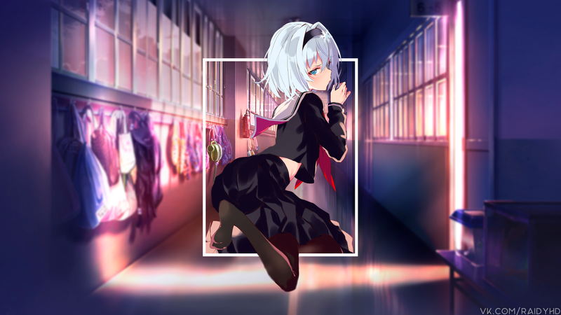 anime, anime girls, picture-in-picture