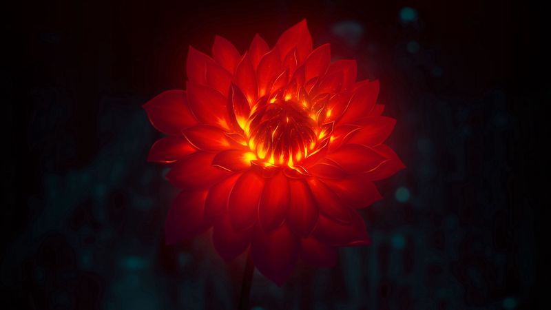 peony, flower, red, art, 4k