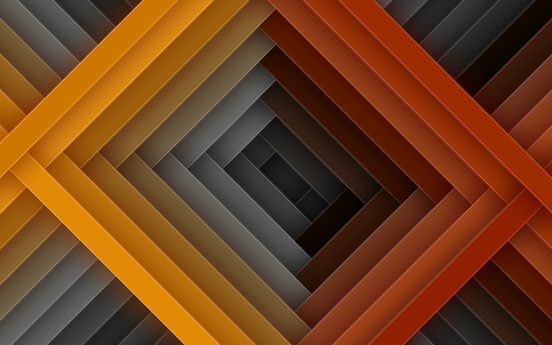 abstract, digital art, geometry, orange, red