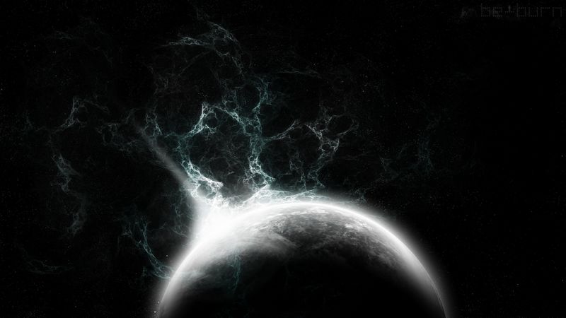 fractal, patterns, planet, dark, 4k