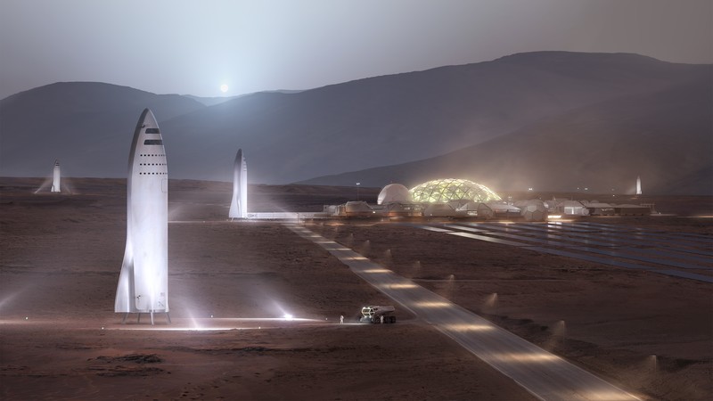 space, spaceship, planet, SpaceX