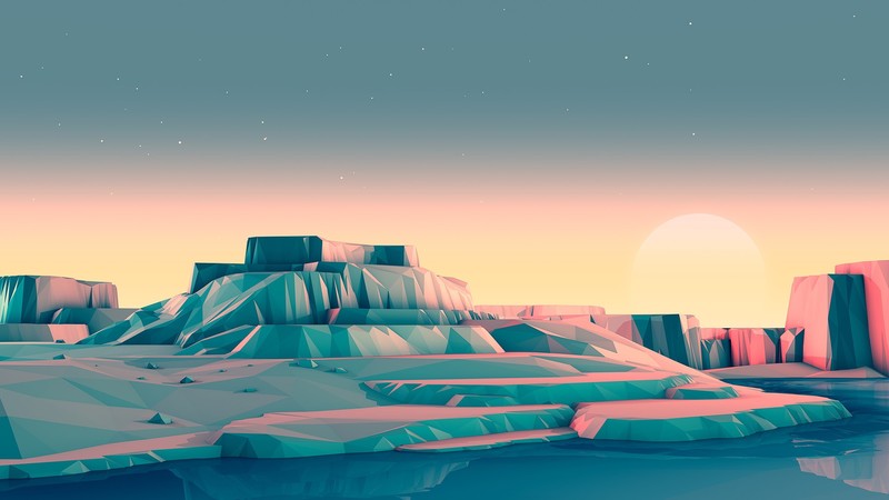 digital art, Mark Kirkpatrick, abstract, landscape