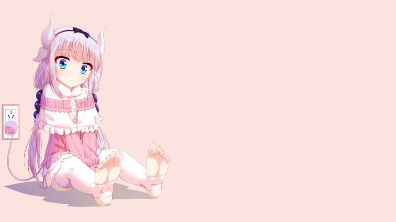 Kobayashi-san Chi no Maid Dragon, simple background, Kanna Kamui (Kobayashi-san Chi no Maid Dragon), looking at viewer
