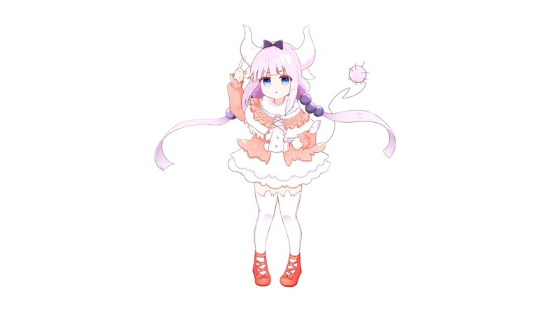 Kobayashi-san Chi no Maid Dragon, Kanna Kamui (Kobayashi-san Chi no Maid Dragon), simple background