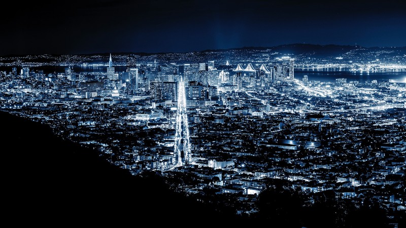 photography, night, city lights