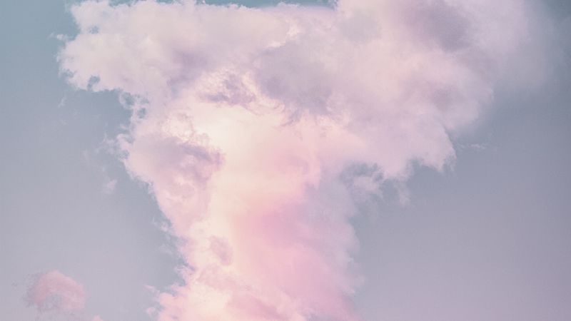 clouds, porous, sky, pastel, 4k