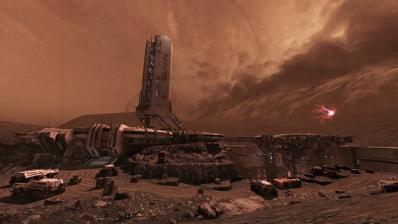Mass Effect, space, landscape, planet, science fiction, Mass Effect 3, Mars