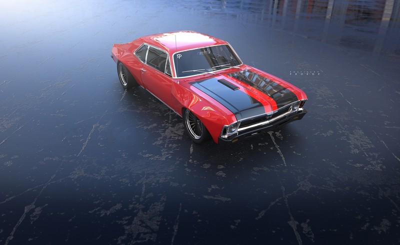 red cars, vehicle, Chevrolet Chevelle, Rostislav Prokop, car